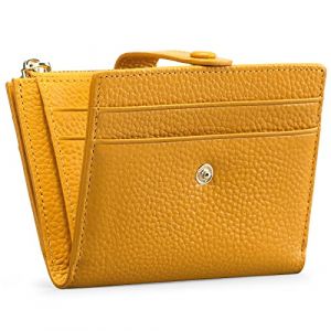 FALAN MULE Portefeuille Femme Porte Carte de Credit Cuir avec RFID Blocage Portefeuille Slim Porte-Monnaie Monnaie Femmes Portefeuille A08 Jaune Mangue (FALAN MULE UK, neuf)