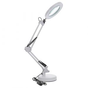 Toddmomy Lampe Loupe LED Professionnelle avec Bras Réglable Articulations pour Maquillage Manucure et Lecture Lampe Grossissante Multifonction et Lumière sans Ombre Ajustable (Biccod, neuf)