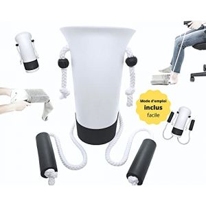 Enfile chaussette - Syst&egrave;me enfile-bas de contention - Aide &agrave; mettre les chaussettes - Facile &agrave; utiliser - Efficace - Chausse pied magique id&eacute;al pour personne &acirc;g&eacute;e, mobilit&eacute; r&eacute;duite, femme enceinte (ZBLanc, neuf)
