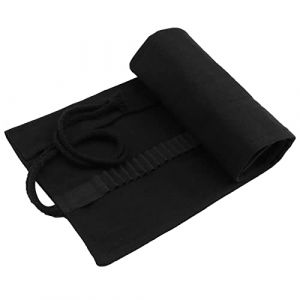 Sac a Crayon de Toile, DOITEM 72 Trous Pochette pour Crayons, Trousse de Crayons de Couleurs Sac Multi-usages (Crayons non Inclus) (MicButty, neuf)