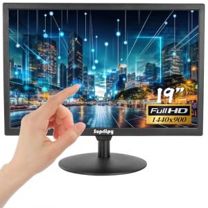 Suprlipy Moniteur à écran Tactile TFT LCD 19 Pouces 1440x900 Prise en Charge HDMI VGA AV USB BNC Tactile capacitif 10 Points pour Ordinateur Portable PC Xbox PS5/PS4 de Vente Haut-parleurs intégrés (Suprlipy, neuf)