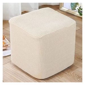 AQIGR Housse de Pouf Carré 40x40/45x45 Extensible Housse Ottomane,Housses de Repose-Pieds en Jacquard Doux pour protéger Le Repose-Pieds, Housse de Pouf avec Fond élastique, Lavable en Machine (AMZGRZ, neuf)