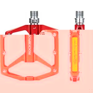 ROCKBROS P&eacute;dales de v&eacute;lo avec r&eacute;flecteurs, plate-forme, en alliage d'aluminium, antid&eacute;rapantes, ultra l&eacute;g&egrave;res, 9/16", pour VTT, v&eacute;lo de route, BMX, v&eacute;lo &eacute;lectrique, rouge (ROCKBROS Europe, neuf)
