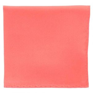 Pochette Costume Corail - Mouchoir de Poche Homme Corail - Accessoire Carr&eacute; Poche de Veste - Mariage, C&eacute;r&eacute;monie (cravateSlim FR, neuf)
