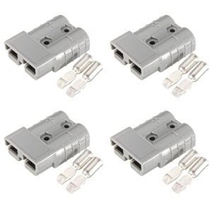 WANGCL 4 pi&egrave;ces Connecteur de Batterie borne de c&acirc;ble de Prise, Prise de Connexion Rapide 600 V 50 A pour remorque de Caravane de Chariot &eacute;l&eacute;vateur-Gris (WANGCL EU, neuf)
