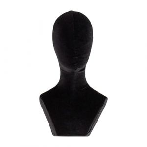 JAYIOLA Mod&egrave;le de t&ecirc;te de mannequin, support d'&eacute;cran de rack de rack de capuchon de t&ecirc;te de mannequin pour salon, Fond Carr&eacute; Noir (QiuJQiu, neuf)