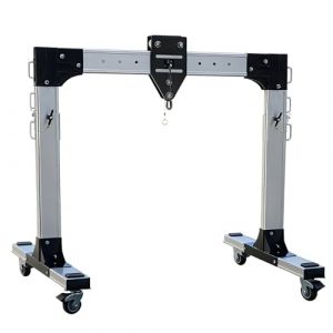 Grue portique portable en aluminium, palan d'atelier mobile, capacit&eacute; de levage de 551 &agrave; 4409 livres, id&eacute;ale for les espaces &eacute;troits et les terrains accident&eacute;s.(S,2000kg(4409 lb)) (TOLNIX, neuf)