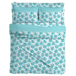 MAXIME MAISON - Parure de Lit 180x200 en Coton, Ensemble de Draps 4 Pièces (1 Drap Housse 180x200, 1 Drap Plat 240x285, 2 Taie d'oreiller 52x82) Draps de Lit 2 Personnes Rafraichissant Made in Italy (MAXIME MAISON FIRENZE, neuf)