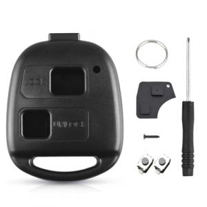 Coque Cl&eacute; Toyota,Coque T&eacute;l&eacute;commande Compatible pour Toyota Corolla Avensis RAV4 Celica Camry Echo Prado, 2 Boutons Boitier Clef Voiture Coque de Cl&eacute; sans Lame (CHENXISHANGMAO, neuf)