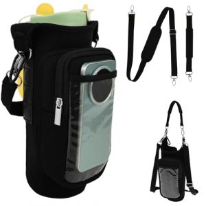 GWCYMYD Sac de gym magn&eacute;tique avec porte-bouteille, compartiments pour t&eacute;l&eacute;phone portable, pour le fitness, la course, le cyclisme, les voyages, Noir , 1 pi&egrave;ce (GWCYMYD, neuf)