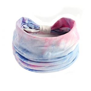 Bandeau de cheveux tie dye arc-en-ciel, extension de cheveux, bandeau de yoga, bandeau de sport, élastique absorbant la transpiration, bandeau anti-transpiration, jaune fluo (ZhuZhouYuZiNanShangMao, neuf)