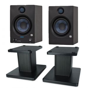 PreSonus Eris 5BT Active Enceintes de moniteur de studio Bluetooth 2&egrave;me g&eacute;n&eacute;ration + support d'enceinte keepdrum (keepdrum, neuf)