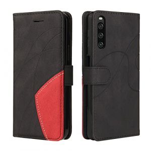 CXTcase Coque Sony Xperia 10 IV, Flip Magn&eacute;tique Protection Case Portefeuille Sony Xperia 10 IV, Antichoc Housse, &Eacute;tui en Cuir PU pour Portefeuille avec pour Sony Xperia 10 IV, Noir (Zhongtian Technology Company, neuf)