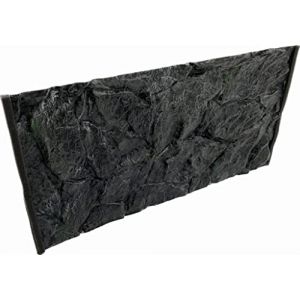PLASTIKO - Fond d'aquarium 3D I Paroi arri&egrave;re 100 x 40 cm I Facile &agrave; monter et &agrave; nettoyer I Pas de collage n&eacute;cessaire I Sans danger pour les animaux I Gris avec un motif de pierres basses (Plastiko-Dekor, neuf)