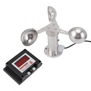 Anémomètre Numérique Haute Précision 3 Coupe Vent Grue à Tour Compteur de Vitesse du Vent Large Gamme 220V Alliage d'aluminium ABS pour Chantier de Construction (Yunaliu, neuf)