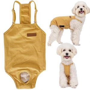 Couche Chien Femelle Lavable Culotte Chiennes Chaleurs Réutilisables Culotte Menstruelle pour Chiens Culottes pour Incontinence Couches Chien Femelle Male Couches pour Chiens à Sangles Réglables (HaJieQin, neuf)