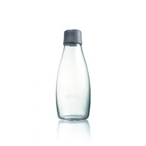 Retap ApS Grande Bouteille d'eau en Verre Borosilicate 0,8 Litre, Gris, 0.5 / Medium (Pablo Fúster Cavestany, neuf)