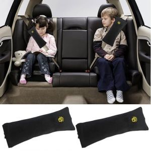 Furforstk coussin ceinture voiture enfant 2 pi&egrave;ces protege ceinture voiture enfant noir protection ceinture voiture enfant, rembourrage &eacute;pais, emp&ecirc;che la ceinture de s&eacute;curit&eacute; de couper dans le cou (Furfor, neuf)