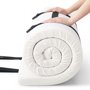 Jamdok Surmatelas simple en mousse pour lit de camping, matelas de voiture, canap&eacute;, tapis de sol enroulable, tapis de couchage pliable, portable (190 x 75 x 5 cm) (Jamdok-EU, neuf)