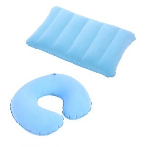 YNYCIPZ Oreillers de camping,Oreillers gonflables,Oreiller gonflable, oreiller de camping gonflable, oreiller de voyage en voiture confortable, oreiller de plage, oreiller en forme de U (paquet de 2) (CAO YUQI DE SHOP, neuf)