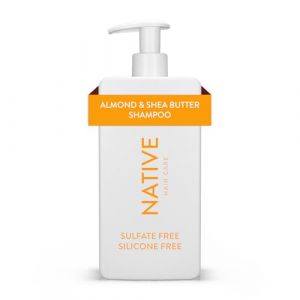 Native Shampoing fortifiant femme et homme - Sans silicones ni sulfate - Parfum amande et beurre de karit&eacute; - Pour des cheveux plus forts et avec moins de frisottis - 487 ml (Front Row EU, neuf)