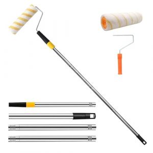 Rouleau de peinture – Poteau de peintre avec poignée télescopique amovible | Poteau télescopique en acier inoxydable | Pinceau à peinture | Poteau de peinture extensible pour plafond, armoires de (yadan, neuf)