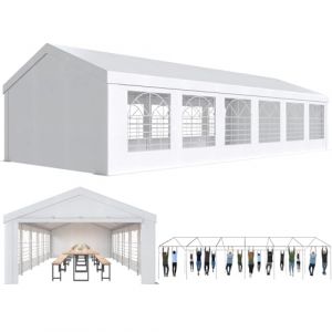 Devoko Tente de Reception 6x12,Barnum UV 50+,Tonnelle de Jardin Exterieur,Tonelle Tente pour Les Mariages, Les f&ecirc;tes, Les rassemblements,Blanche (Mainwin Store, neuf)