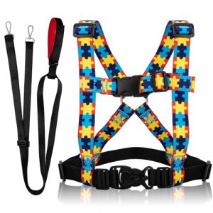TAOPE Harnais de Marche et R&ecirc;nes de S&eacute;curit&eacute; Enfant, Harnais de S&eacute;curit&eacute; Anti-perte R&eacute;glable pour Enfants Jouant, Activit&eacute;s Parents-enfants, Filles Gar&ccedil;ons Sports de Plein Air - Puzzle Color&eacute; (GD LUCK, neuf)