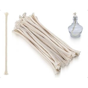 Emezddo 20 pi&egrave;ces de m&egrave;che pour Lampes &agrave; Huile,m&egrave;ches de Rechange,m&egrave;ches en Coton,m&egrave;ches de Bougie,br&ucirc;leurs de Bougies &agrave; Alcool,pour Bougies de Lampe &agrave; p&eacute;trole(Rondes,150 * 6 mm) (Sooyu shop, neuf)