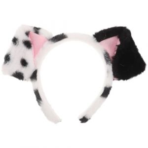 NOLITOY Serrage-T&ecirc;te Oreilles de Dalmatien en Peluche Douce Bandeau Noir et Blanc Serrage-T&ecirc;te Oreilles de Chien Adulte pour Cosplay et F&ecirc;tes Costum&eacute;es Accessoire D&eacute;guisement Animal (shanjingfen, neuf)