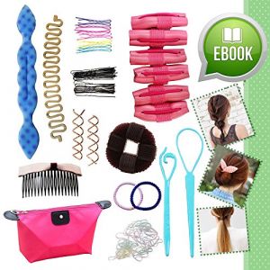 Kit Ultime Outils Accessoires Relooking Coiffure Coffret Cadeau avec eBOOK en Bonus pour Filles Ados (Augustus_Caesar, neuf)