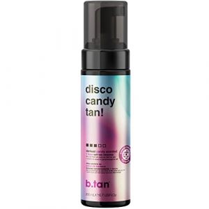 b.tan Dark Self Tanner | Disco Candy Tan - Fast, 1 Hour Sunless Tanner Mousse, Candy-Scented, Sweat-Proof & Transfer Resistant, No Fake Tan Smell, No Added Nasties, Vegan, Cruelty Free, 6.7 Fl Oz (Marq Labs, neuf)