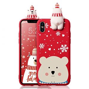 Yoedge pour Xiaomi Redmi 9A 4G Coque, Silicone Liquide avec Impression Personnalis&eacute;e Motif de No&euml;l et Une Petite Poup&eacute;e Antichoc TPU Coque de Protection pour Xiaomi Redmi 9A 4G, 12 (Herr Dietmar, neuf)