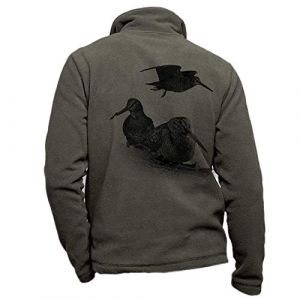 Blouson de chasse en polaire kaki personnalisé becasse - veste de chasse taille 4XL (Pets-easy, neuf)