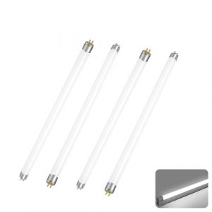 4 Pack Tubes Fluorescents T5 G5 8W, Tubes Fluorescent T5 8W 288mm, Blanc Froid 6000K, AC 220V-240V Tube CFL G5 560LM, Pas de Scintillement, Pour &eacute;clairage de Secours, Cuisine, Salle De Bain, Garage (XALDSMYXGS, neuf)