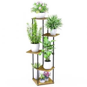 STLOVe Étagère pour plantes, 5 Niveaux Support Plantes Interieur, Support Jardinière Décoratif, Présentoir de Fleurs, Étagère pour Pots de Fleurs d'intérieur (Pot et Plante Non Inclus) (ST love, neuf)