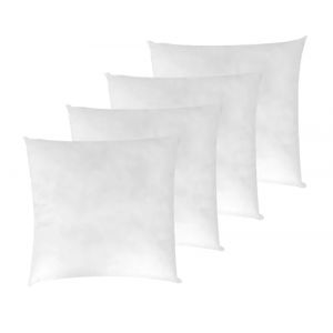 LNT France - Coussins de Garnissage, Ultra Gonflant, Coussin Canapé, Coussin à Recouvrir, Rembourrage Coussins Blanc. (45x45 cm (Lot de 4)) (LES NOUVEAUX TEXTILES, neuf)