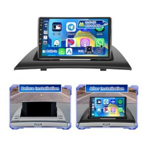 Hikity 4G+64G Autoradio Android 15 pour BMW X3 E83 2004-2012 avec &eacute;cran Tactile de 9 Pouces, Radio 2 DIN avec Carplay sans Fil Android Auto Radio FM/RDS BT GPS WiFi SWC + Cam&eacute;ra de Recul + MIC (carsecure, neuf)