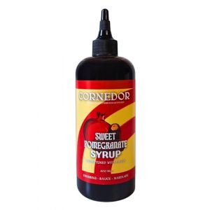 CORNEDOR - Sirop de grenade sucré - Mélange de grenade et de dattes | Sirop, vinaigrette, sauce, marinade | Sans sucre ajouté, sans additifs | (400 ml, Grenade & Dates) (CornedorCo, neuf)