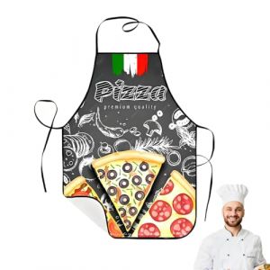 HAZMA 1 Pièces Tablier Cuisine Homme,60 * 80Cm Pizza Style Italien Tablier Humoristique, Tablier Barbecue Homme, Tablier Homme,Pizza Tablier De Cuisine Homme, Fun Fête Cadeau Tablier(A) (anqingyandian, neuf)