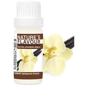 ALPHAPOWER FOOD Arôme alimentaire naturel vanille de Bourbon I liquide - gouttes aromatisantes et édulcorant sans sucre, 1x10ml goût délicieux, vegan liquid sweetener Flavour Drops, Flavdrops (ALPHAPOWER FOOD, neuf)