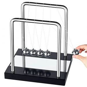 WOHOT Pendule de Newton, Grande Berceau de Newton 18CM Balancier Newton Balls Balançoire Jeux Scientifiques Bureau Décoration de Bureau, STEM (YYa-EU, neuf)