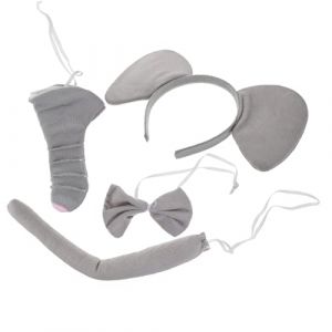 SAFIGLE 1 Ensemble Déguisement pour Garçon Fille Kit de Cosplay Adorable avec Oreilles et Nez Accessoires de Fête pour Halloween et Mascarade (Grand Di, neuf)