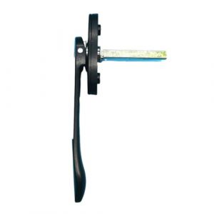 IZHAOGJING Poign&eacute;e de Fen&ecirc;tre, Poignee Fenetre PVC Lot de 1 poign&eacute;es fen&ecirc;tre &agrave; battant en Alliage d'aluminium, for Porte Pliante, Forme d'&eacute;p&eacute;e, Fines et Plates, carr&eacute;es, Acier(Black) (LaiZaiShangMao, neuf)