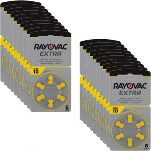 Batterie pour appareils auditifs Rayovac Extra Advanced Zink Air 120x Typ 10 gelb (EWANTO GmbH, neuf)