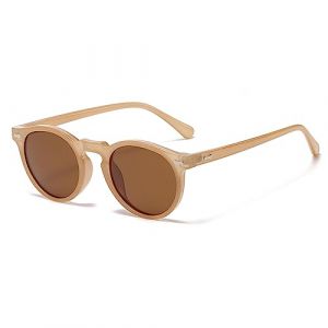 LJCZKA Lunette de Soleil Polaris&eacute;e Ronde Homme Femme Vintage R&eacute;tro Lunettes de Soleil Femme Polaris&eacute;es Protection UV400 (LJCZKA, neuf)