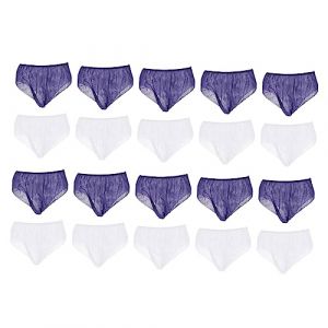 TOVINANNA 1 Jeu Culottes Jetables Spa Femmes Sous-vêtements Coton Femelle Slip Pour Femme Sous-vêtements De Voyage Femmes Culotte En Dentelle Pour Femme Slip Bikini Tissu Non Tissé 20 Pièces (Qieiyi, neuf)