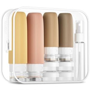 Lot de 9 Flacon Voyage kit, Contenant Voyage &agrave; Remplir 30/90ml, Recipient voyage, Flacon Voyage Silicone R&eacute;utilisable et &Eacute;tanche Contenant de Bouteilles de Voyage, kit avion trousse de toilette (DINODANUBE TRADING, neuf)