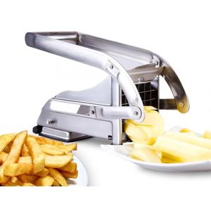 ICO Coupe Frite, Coupe Frite Professionnel avec des 2 Lames de 12mm et 9mm, Technologie Antidérapante, Coupe-Légumes, Accessoires pour Friteuse, Coupe Frites Manuel (INOX). (ALL HOME PRODUCT, neuf)