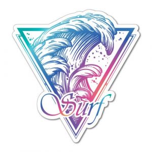 Surf Rainbow Wave Surfing Sticker Decal Surfboard Vintage Skate Surf (StickerCollective, neuf)